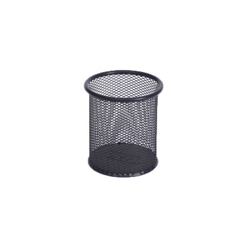 Metall Wire Mesh Stationery Round Pen Container Mode Einfacher Raster-Stifthalter Multifunktionaler Desktop-Speicher Stifthalter Benutzerdefinierte